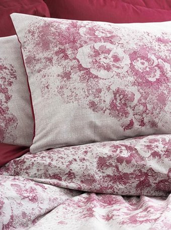 Cotton Box Dual Pamuk Dört Mevsim 160 x 220 cm Çiçekli Tek Kişilik Nevresim Takımı Bordo