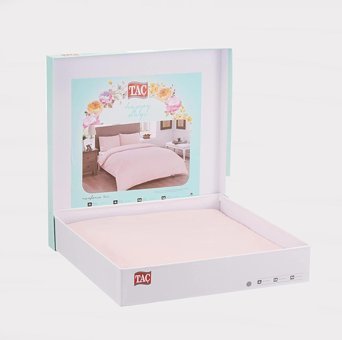 Taç Pamuk Dört Mevsim 160 x 220 cm Düz Tek Kişilik Nevresim Takımı Pembe