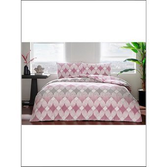 Taç Pamuk Dört Mevsim 160 x 220 cm Lastikli Desenli Tek Kişilik Nevresim Takımı Pembe