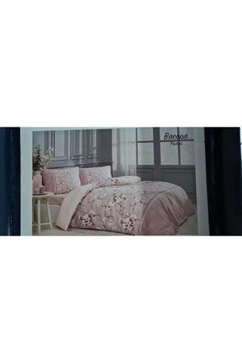 Özdilek Pamuk Polyester Kışlık 160 x 220 cm Şal Desen Tek Kişilik Nevresim Takımı Pudra