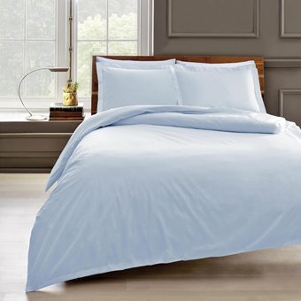 Taç Ranforce Dört Mevsim 160 x 220 cm Düz Tek Kişilik Nevresim Takımı Mavi
