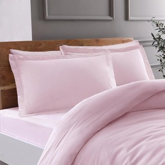 Taç Ranforce Dört Mevsim 160 x 220 cm Düz Tek Kişilik Nevresim Takımı Pembe