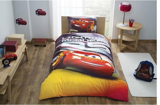 Taç Pamuk Dört Mevsim 160 x 220 cm Lastikli Araba Tek Kişilik Nevresim Takımı Çok Renkli