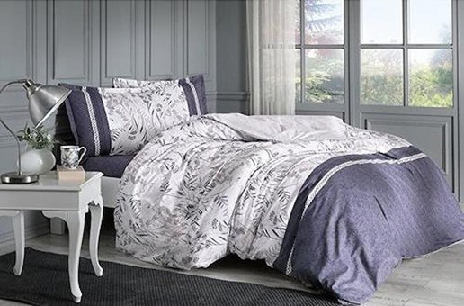 Özdilek Ranforce Kışlık 160 x 220 cm Yaprak Tek Kişilik Nevresim Takımı Beyaz