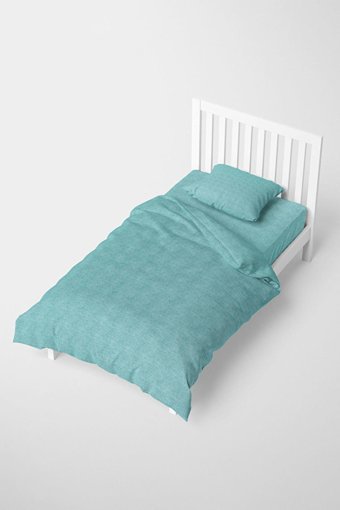 Favora Pamuk Kışlık 160 x 220 cm Lastikli Düz Tek Kişilik Nevresim Takımı Açık Yeşil