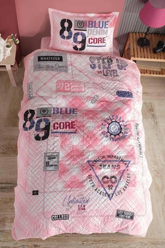 Clasy Ranforce Dört Mevsim 160 x 220 cm Modern Tek Kişilik Nevresim Takımı Pembe