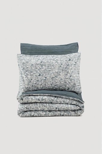Cotton Box Pamuk Dört Mevsim 160 x 220 cm Puanlı Tek Kişilik Nevresim Takımı Antrasit