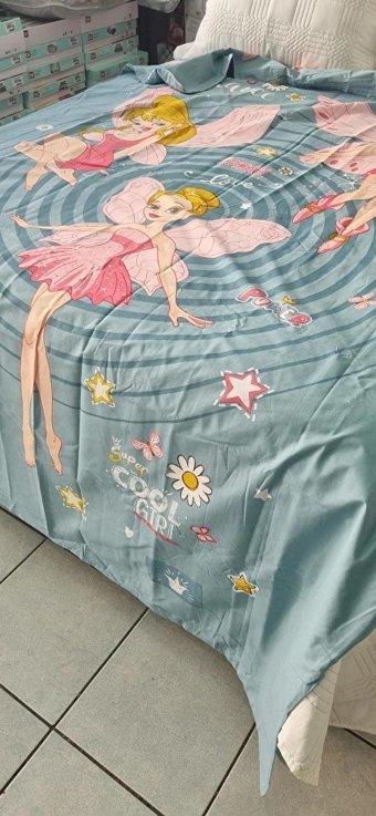 Clasy Pamuk Dört Mevsim 160 x 220 cm Prenses Tek Kişilik Nevresim Takımı Turkuaz