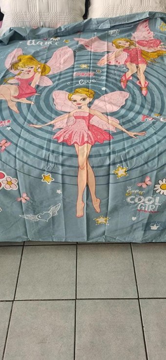 Clasy Pamuk Dört Mevsim 160 x 220 cm Prenses Tek Kişilik Nevresim Takımı Turkuaz
