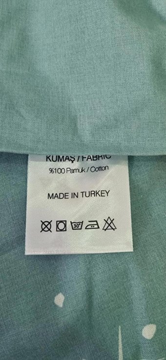 Clasy Pamuk Dört Mevsim 160 x 220 cm Prenses Tek Kişilik Nevresim Takımı Turkuaz