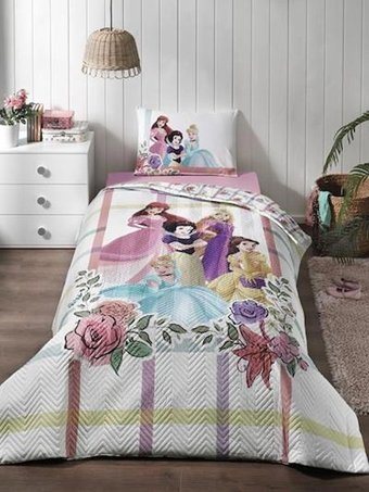 Özdilek Pamuk Kışlık 180 x 230 cm Lastikli Prenses Tek Kişilik Nevresim Takımı Pembe