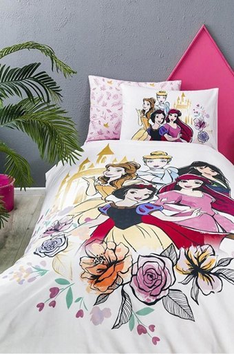 Özdilek Pamuk Kışlık 160 x 220 cm Lastikli Prenses Tek Kişilik Nevresim Takımı Pembe
