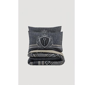 Cotton Box Ranforce Dört Mevsim 160 x 220 cm Masculine Tek Kişilik Nevresim Takımı Bej
