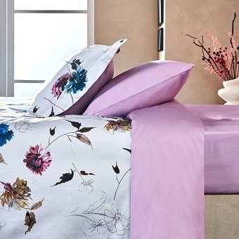 Marie Claire Pamuk Saten Dört Mevsim 160 x 220 cm Çiçekli Tek Kişilik Nevresim Takımı Çok Renkli