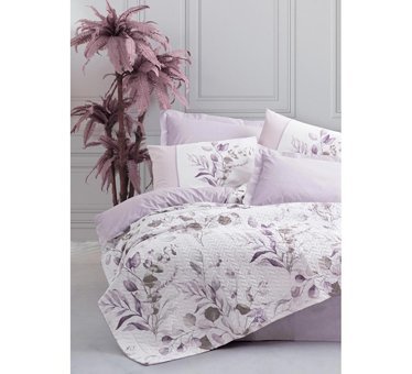 Cotton Box Pamuk Dört Mevsim 180 x 230 cm Desenli Tek Kişilik Nevresim Takımı Lila