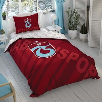 Taç Pamuk Dört Mevsim 160 x 220 cm Lastikli Taraftar Tek Kişilik Nevresim Takımı Bordo