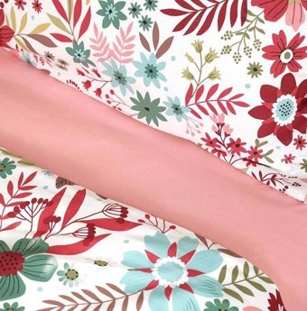 Karaca Home Pamuk Dört Mevsim 160 x 220 cm Çiçekli Tek Kişilik Nevresim Takımı Çok Renkli