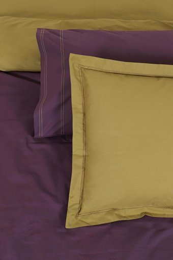 Ecocotton Pamuk Dört Mevsim 160 x 220 cm Düz Tek Kişilik Nevresim Takımı Mor Yeşil