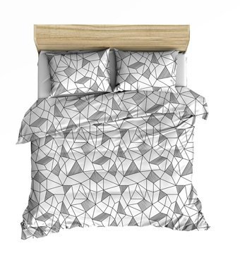 Makiteks Pamuk Dört Mevsim 160 x 220 cm Geometrik Tek Kişilik Nevresim Takımı Beyaz