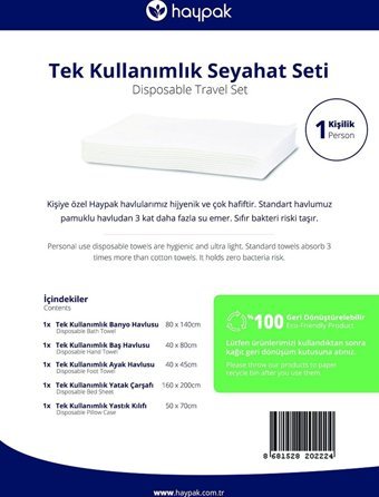 Haypak Dört Mevsim 160 x 220 cm Düz Tek Kişilik Nevresim Takımı Beyaz