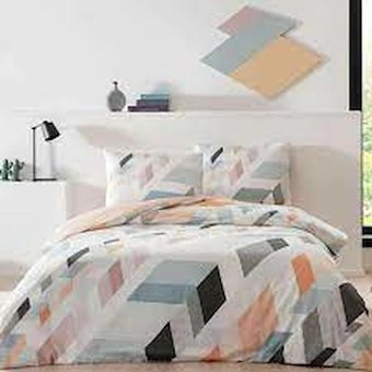 Taç Saten Dört Mevsim 160 x 230 cm Lastikli Geometrik Tek Kişilik Nevresim Takımı Yeşil