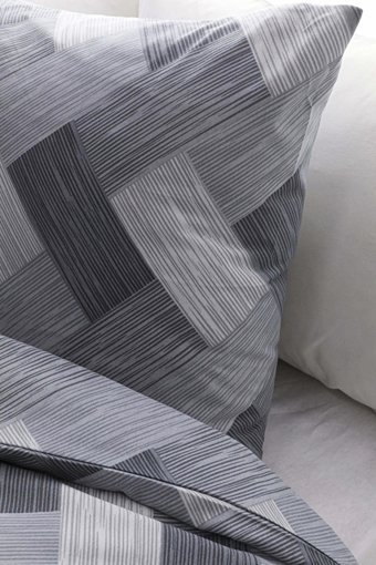 Favora Akfil Kum Pamuk Dört Mevsim 160 x 220 cm Çizgili Tek Kişilik Nevresim Takımı Gri