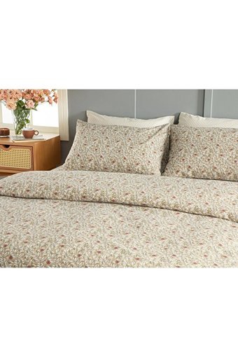 English Home Pamuk Kışlık 160 x 220 cm Etnik Tek Kişilik Nevresim Takımı Bej