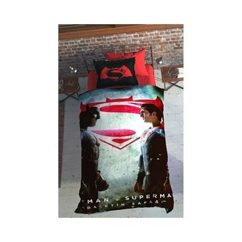 Özdilek Pamuk Kışlık 160 x 220 cm Çizgi Kahraman Tek Kişilik Nevresim Takımı Siyah