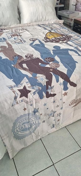 Clasy Pamuk Dört Mevsim 160 x 220 cm Spor Tek Kişilik Nevresim Takımı Mavi