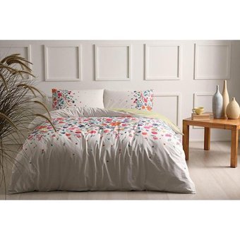 Taç Ranforce Dört Mevsim 160 x 220 cm Desenli Tek Kişilik Nevresim Takımı Pembe