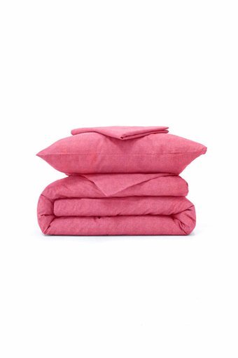 Favora Ranforce Dört Mevsim 160 x 220 cm Düz Tek Kişilik Nevresim Takımı Pembe