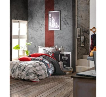 Cotton Box Ranforce Kışlık 160 x 220 cm Genç Tek Kişilik Nevresim Takımı Kırmızı