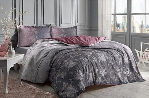 Özdilek Ranforce Kışlık 160 x 220 cm Çiçekli Tek Kişilik Nevresim Takımı Mor