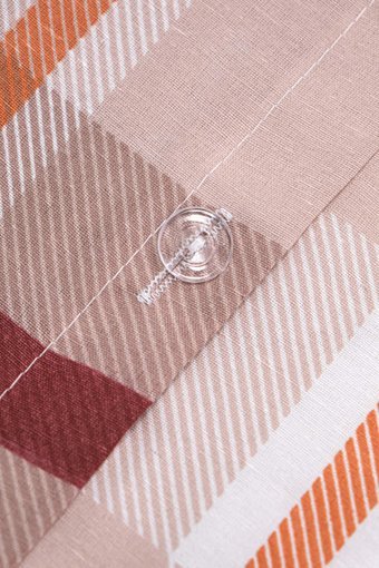 Favora Pamuk Polyester Dört Mevsim 160 x 220 cm Lastikli Ekoseli Tek Kişilik Nevresim Takımı Vizon