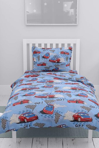 Favora Pamuk Kışlık 160 x 240 cm Lastikli Araba Tek Kişilik Nevresim Takımı Mavi