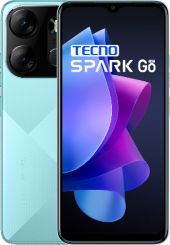 Tecno Spark Go 2023 64 GB Hafıza 3 GB Ram 6.6 inç 13 MP Çift Hatlı IPS LCD Ekran Android Akıllı Cep Telefonu Mavi