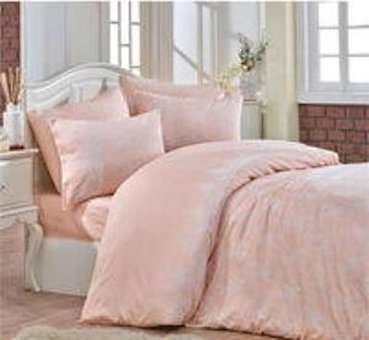 Özdilek Saten Kışlık 200 x 220 cm Çiçekli Çift Kişilik Nevresim Takımı Pudra