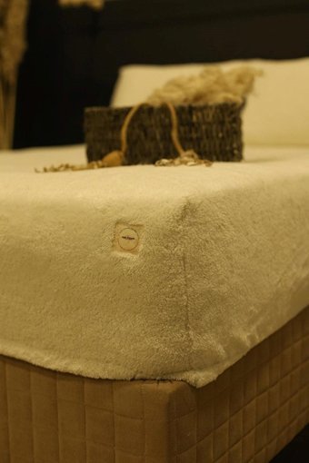 Tly Home Textiles Pamuk Kışlık 200 x 220 cm Lastikli Peluş Çift Kişilik Nevresim Takımı Ekru