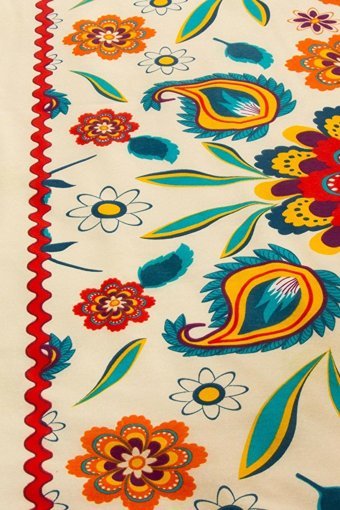 Vionel Home Pamuk Dört Mevsim 200 x 220 cm Çiçekli Çift Kişilik Nevresim Takımı Krem Turuncu