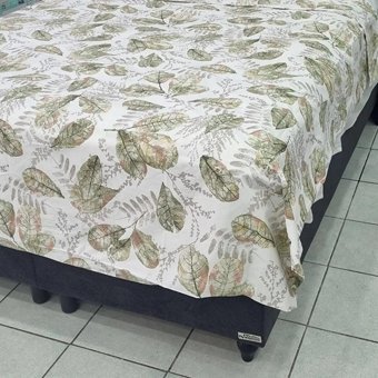 Afşar Home Pamuk Dört Mevsim 160 x 220 cm Yaprak Çift Kişilik Nevresim Takımı Beyaz