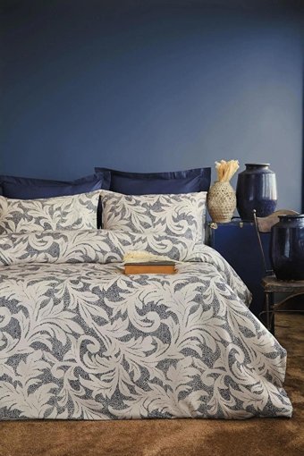İssimo Home Pamuk Saten Dört Mevsim 200 x 220 cm Desenli Çift Kişilik Nevresim Takımı Bej