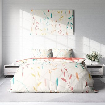 Mono Home Pamuk Saten Dört Mevsim 200 x 220 cm 3D Çift Kişilik Nevresim Takımı Yavruağzı