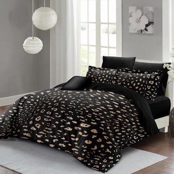 Mono Home Pamuk Saten Dört Mevsim 200 x 220 cm 3D Çift Kişilik Nevresim Takımı Siyah