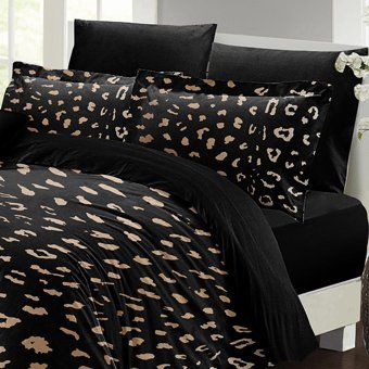 Mono Home Pamuk Saten Dört Mevsim 200 x 220 cm 3D Çift Kişilik Nevresim Takımı Siyah