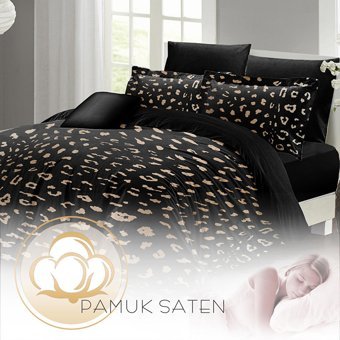 Mono Home Pamuk Saten Dört Mevsim 200 x 220 cm 3D Çift Kişilik Nevresim Takımı Siyah