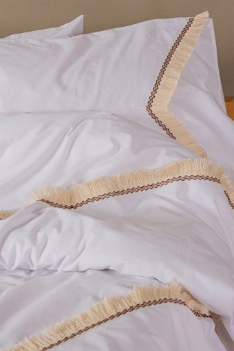 Vivamaison Pamuk Dört Mevsim 200 x 220 cm Düz Çift Kişilik Nevresim Takımı Beyaz