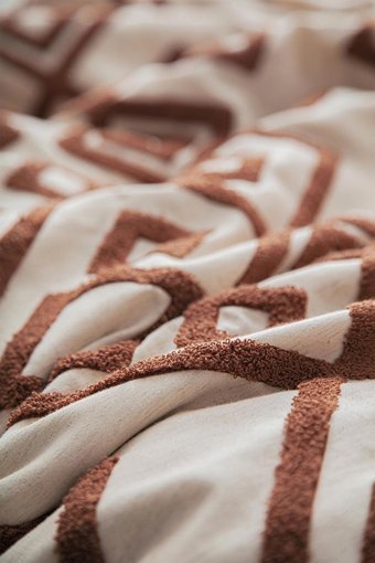 Ecocotton Pamuk Dört Mevsim 200 x 220 cm Modern Çift Kişilik Nevresim Takımı Bej Terra