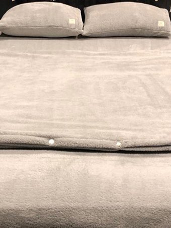 Tly Home Textiles Pamuk Kışlık 200 x 220 cm Lastikli Peluş Çift Kişilik Nevresim Takımı Gri