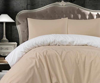 La Lady Arus Pamuk Dört Mevsim 200 x 220 cm Çift Taraflı Çift Kişilik Nevresim Takımı Bej Krem