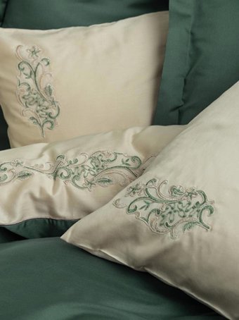 Cotton Box Saten Dört Mevsim 200 x 220 cm Modern Çift Kişilik Nevresim Takımı Yeşil